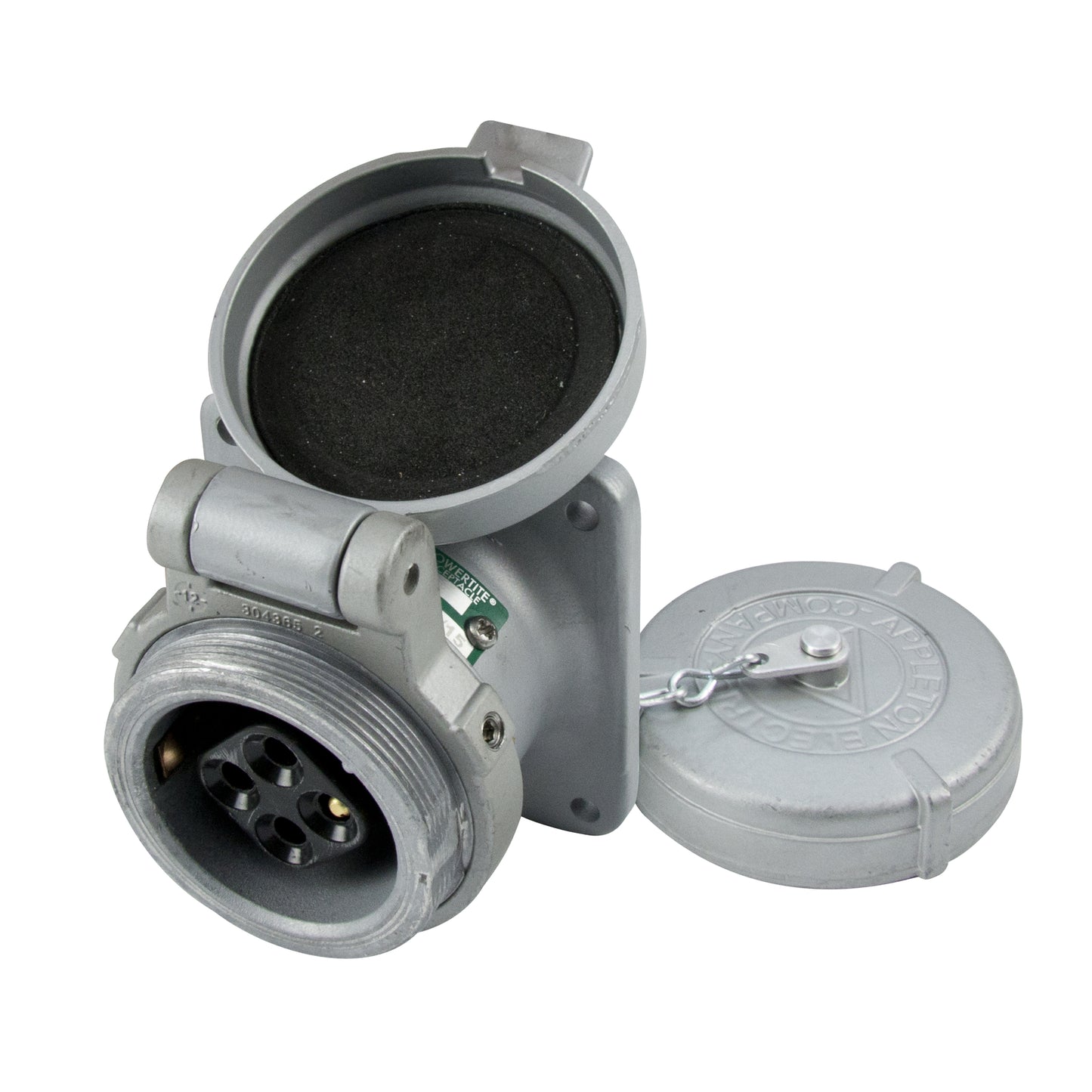 Appleton ADR3034 Pin & Sleeve Receptacle, 30 Amp, 4-Pole, 3-Wire