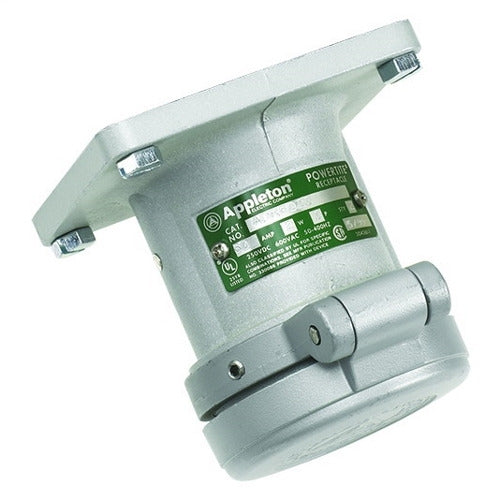 Appleton ADR6034 Pin & Sleeve Receptacle, 60 Amp, 4-Pole, 3-Wire