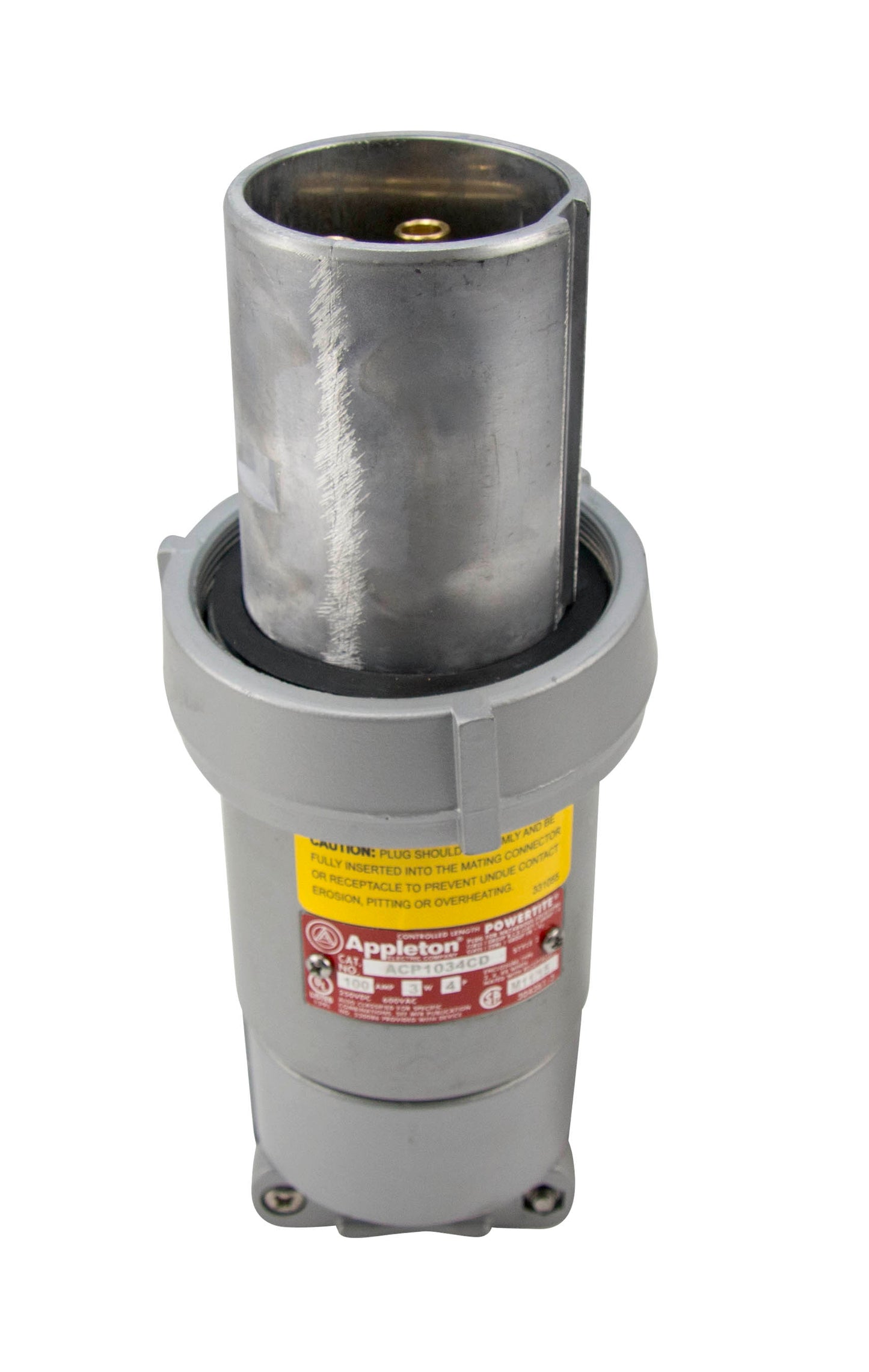 Appleton ACP1034CD Clamping Ring Plug, 100 Amp, 4-Pole, 3-Wire