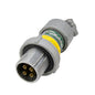 Appleton ACP3044BC Clamping Ring Plug, 30 Amp, 4-Pole, 4-Wire