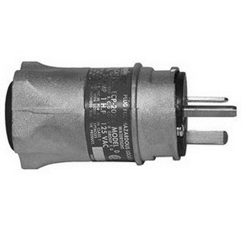 Appleton ECP2023 Straight Blade, Plug, 20A, 125V, Black/White